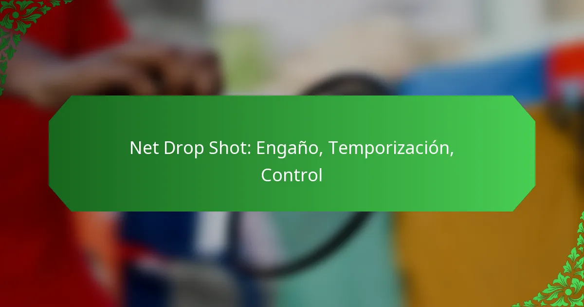 Net Drop Shot: Engaño, Temporización, Control