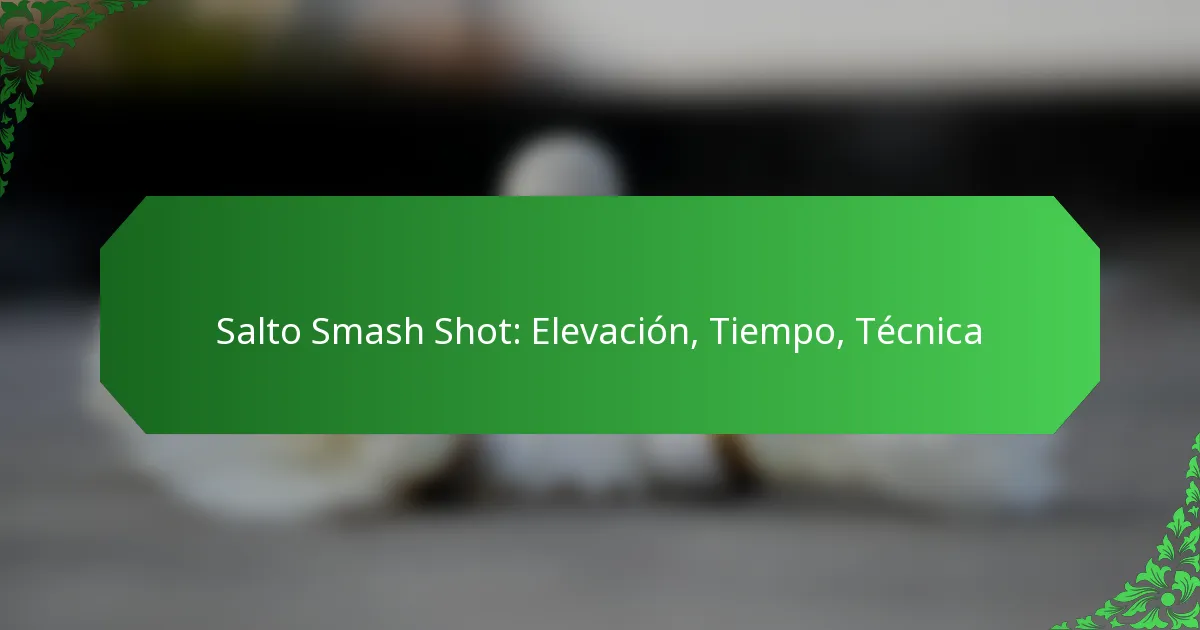 Salto Smash Shot: Elevación, Tiempo, Técnica
